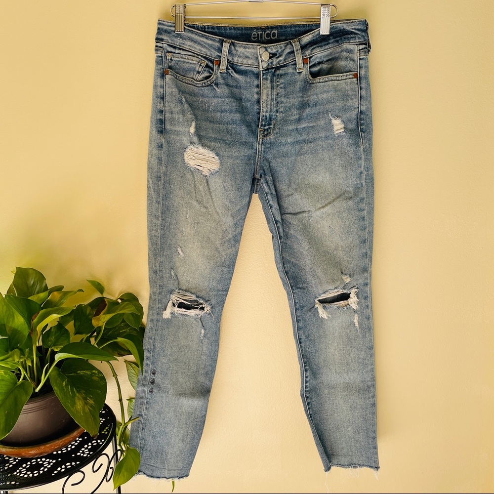 Etica Lily Mid Rise Skinny Jeans SZ 30